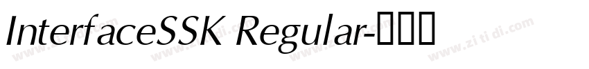 InterfaceSSK Regular字体转换